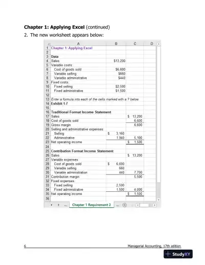 Solution Manual For Managerial Accounting, 17th Edition - Page 7 preview image