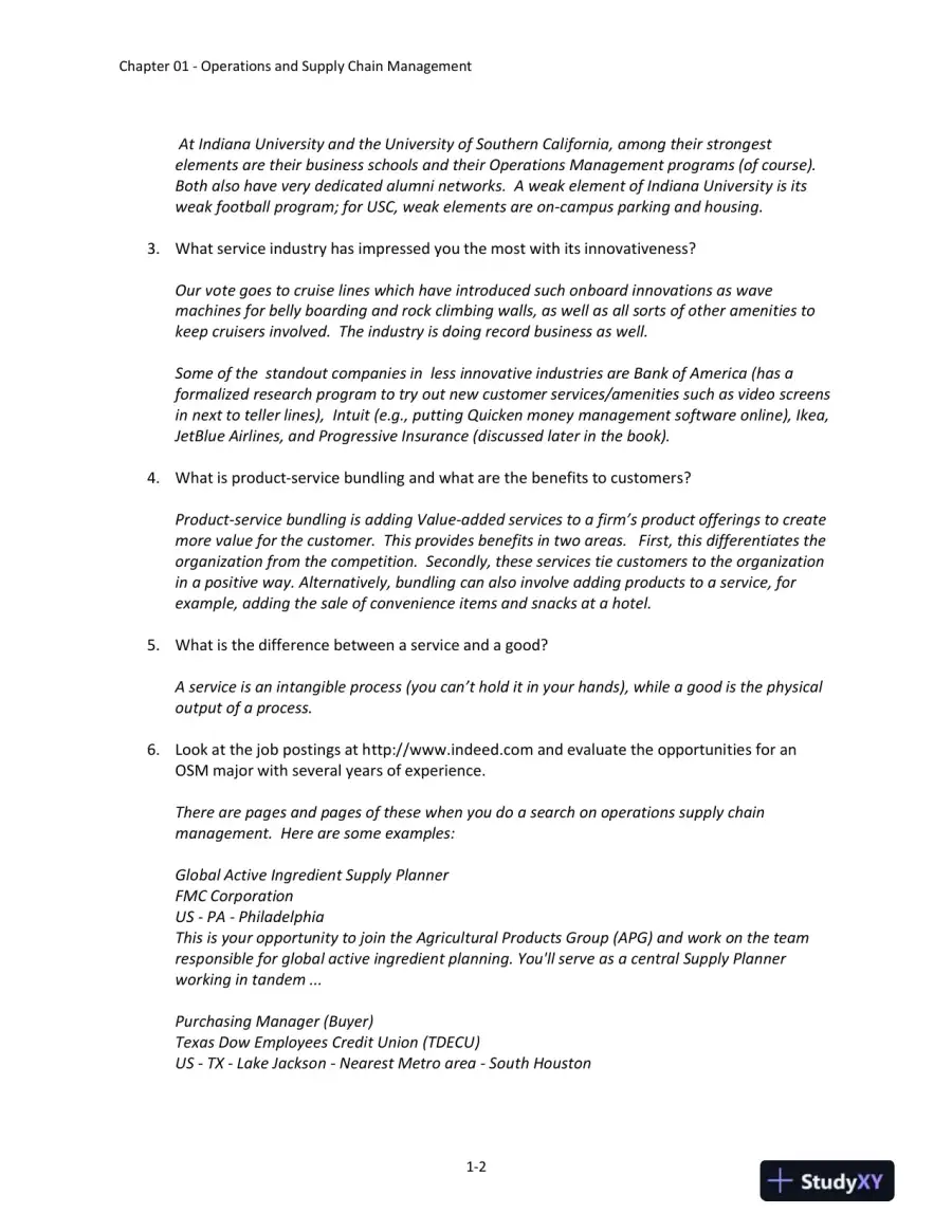 Solution Manual For Operations and Supply Chain Management, 16th Edition, page 3