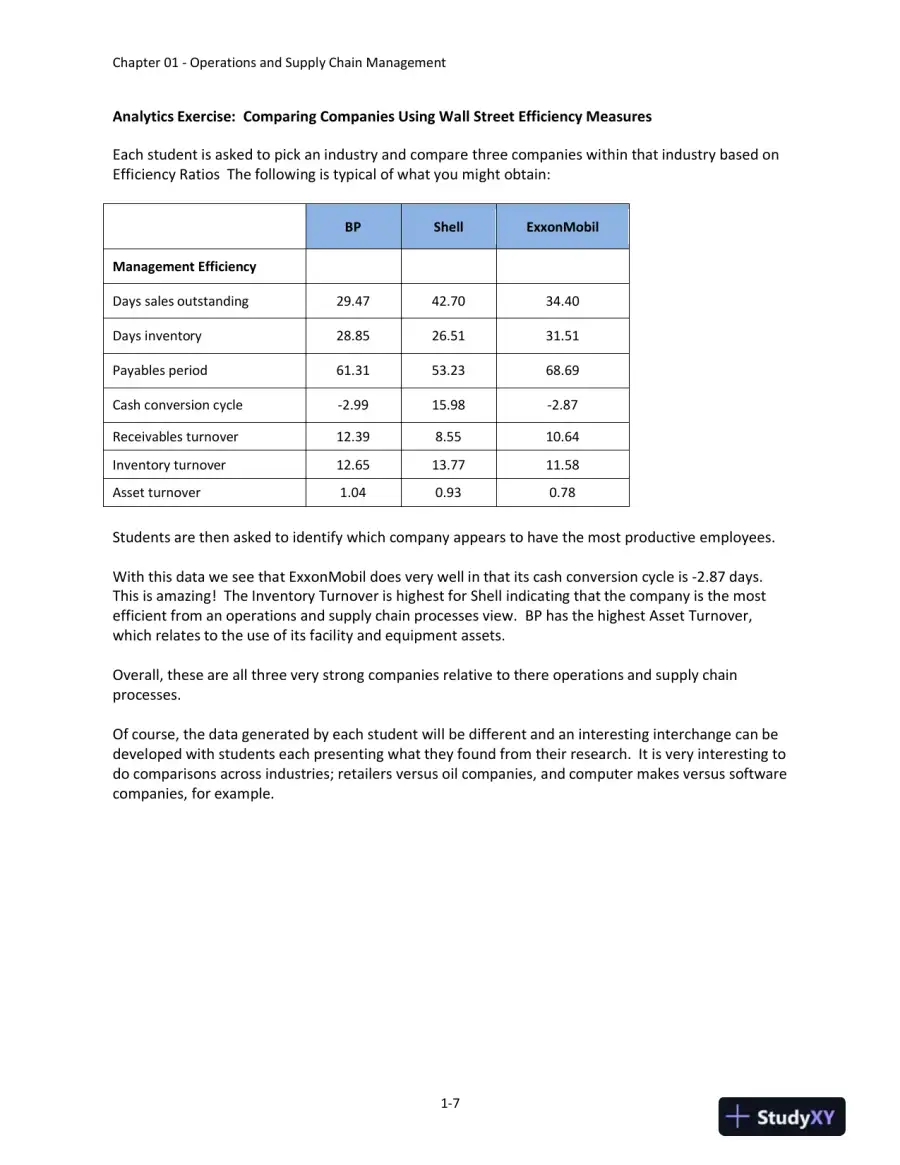 Solution Manual For Operations and Supply Chain Management, 16th Edition, page 8
