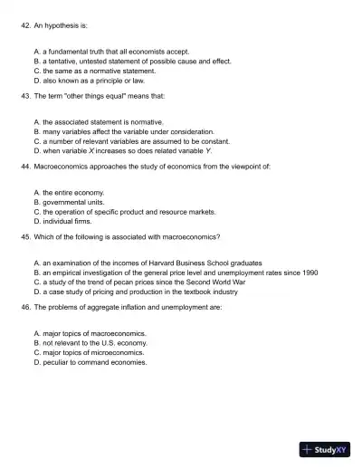 Microeconomics 17th Edition Test Bank - Page 10 preview image