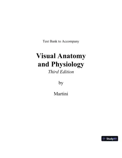 Test Bank For Visual Anatomy & Physiology, 3rd Edition - Page 1 preview image