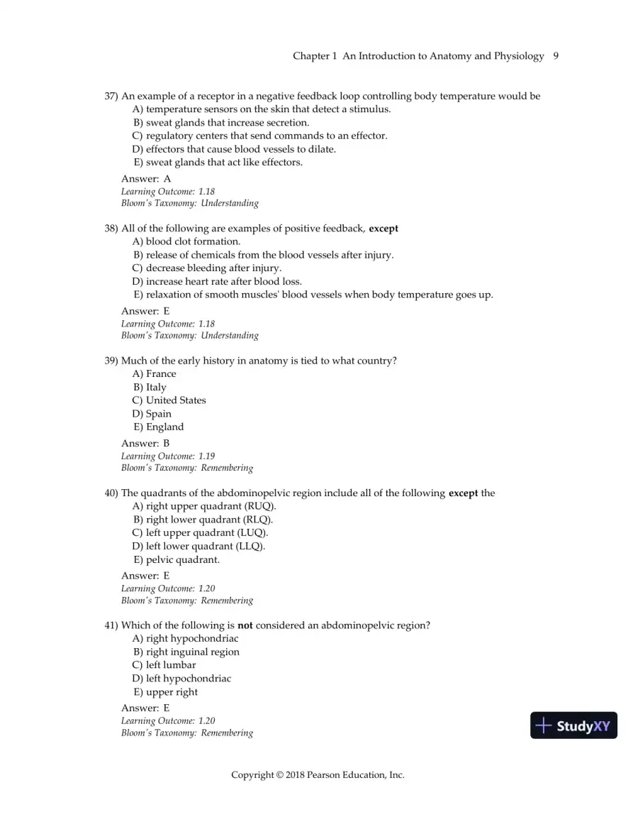 Test Bank For Visual Anatomy & Physiology, 3rd Edition, page 12