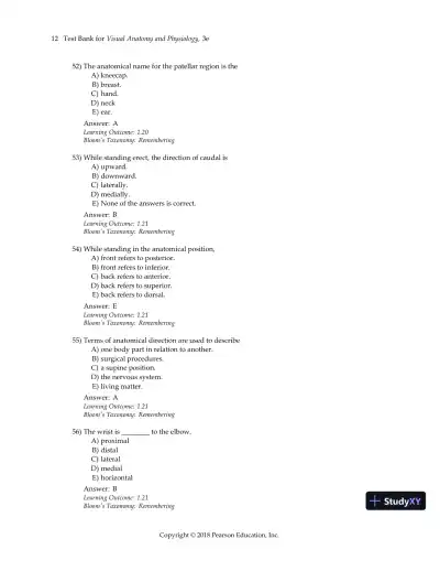 Test Bank For Visual Anatomy & Physiology, 3rd Edition - Page 15 preview image