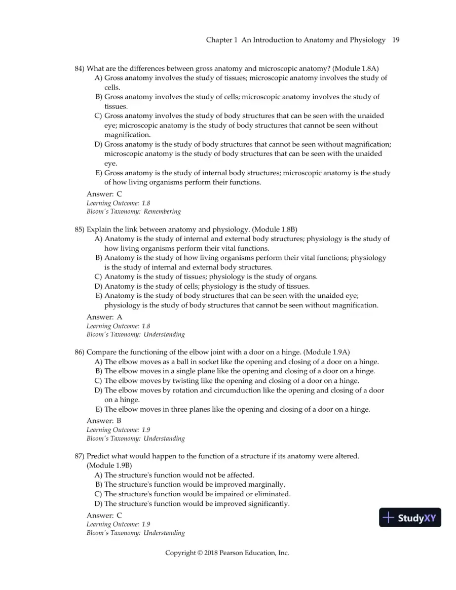 Test Bank For Visual Anatomy & Physiology, 3rd Edition, page 22