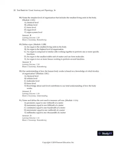 Test Bank For Visual Anatomy & Physiology, 3rd Edition - Page 23 preview image