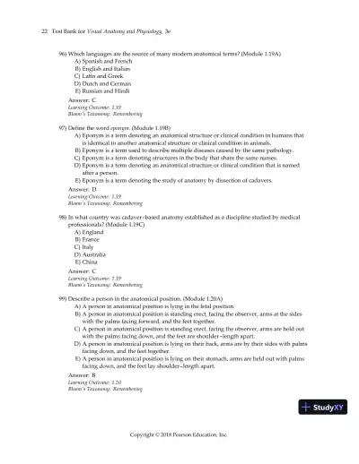 Test Bank For Visual Anatomy & Physiology, 3rd Edition - Page 25 preview image