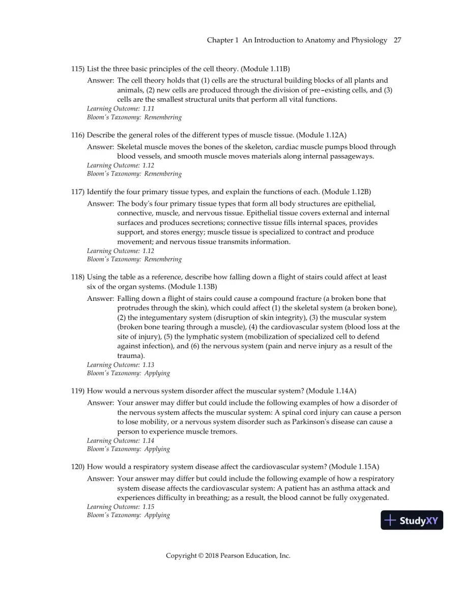 Test Bank For Visual Anatomy & Physiology, 3rd Edition, page 30