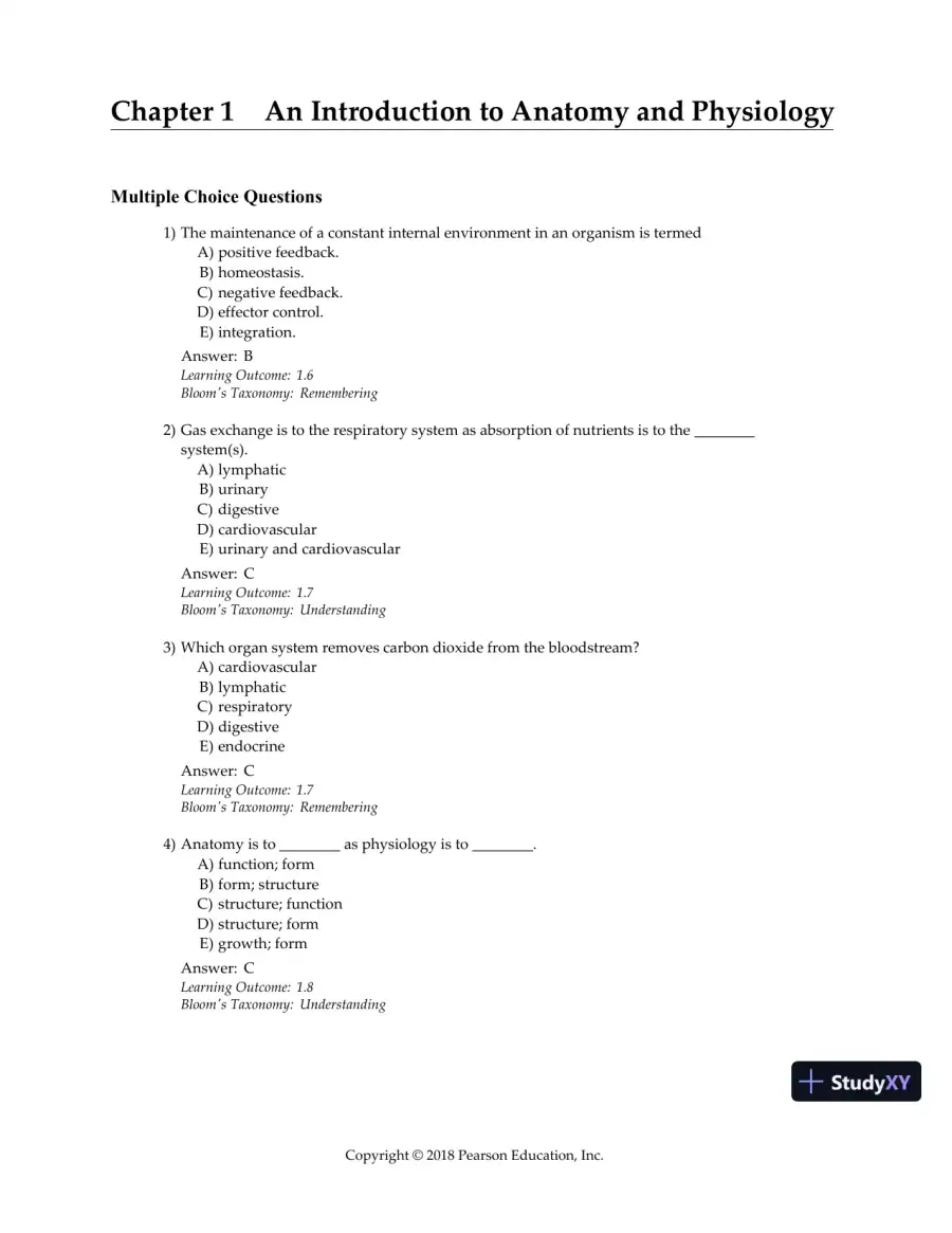 Test Bank For Visual Anatomy & Physiology, 3rd Edition, page 4