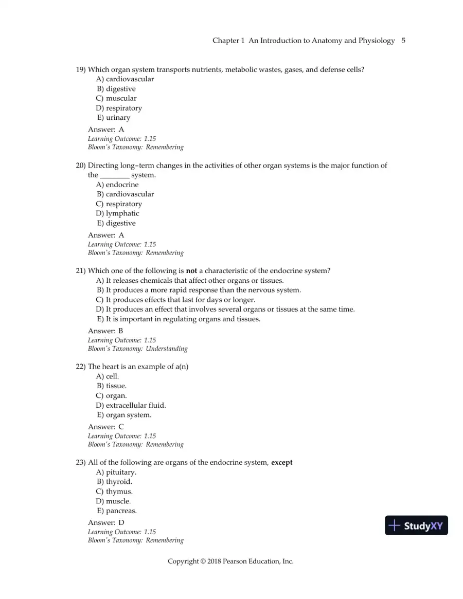 Test Bank For Visual Anatomy & Physiology, 3rd Edition, page 8
