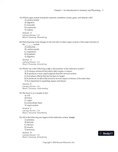 Test Bank For Visual Anatomy & Physiology, 3rd Edition - Page 8 preview image