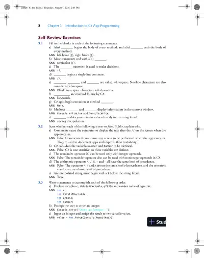 Solution Manual for Visual C# How to Program, 6th Edition - Page 15 preview image