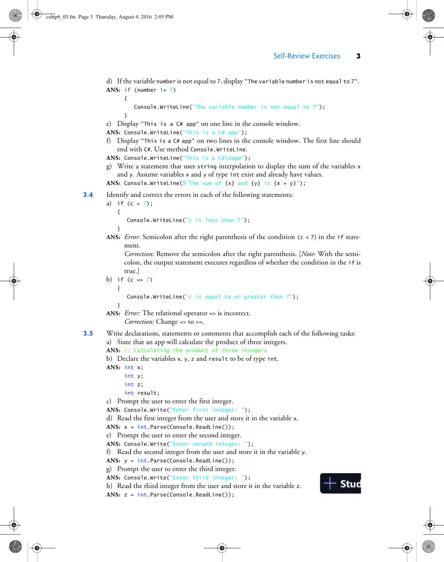 Solution Manual for Visual C# How to Program, 6th Edition, page 16