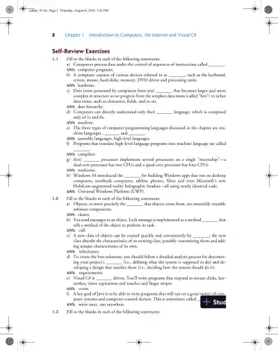 Solution Manual for Visual C# How to Program, 6th Edition - Page 3 preview image
