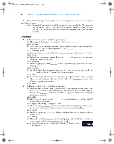 Solution Manual for Visual C# How to Program, 6th Edition - Page 5 preview image
