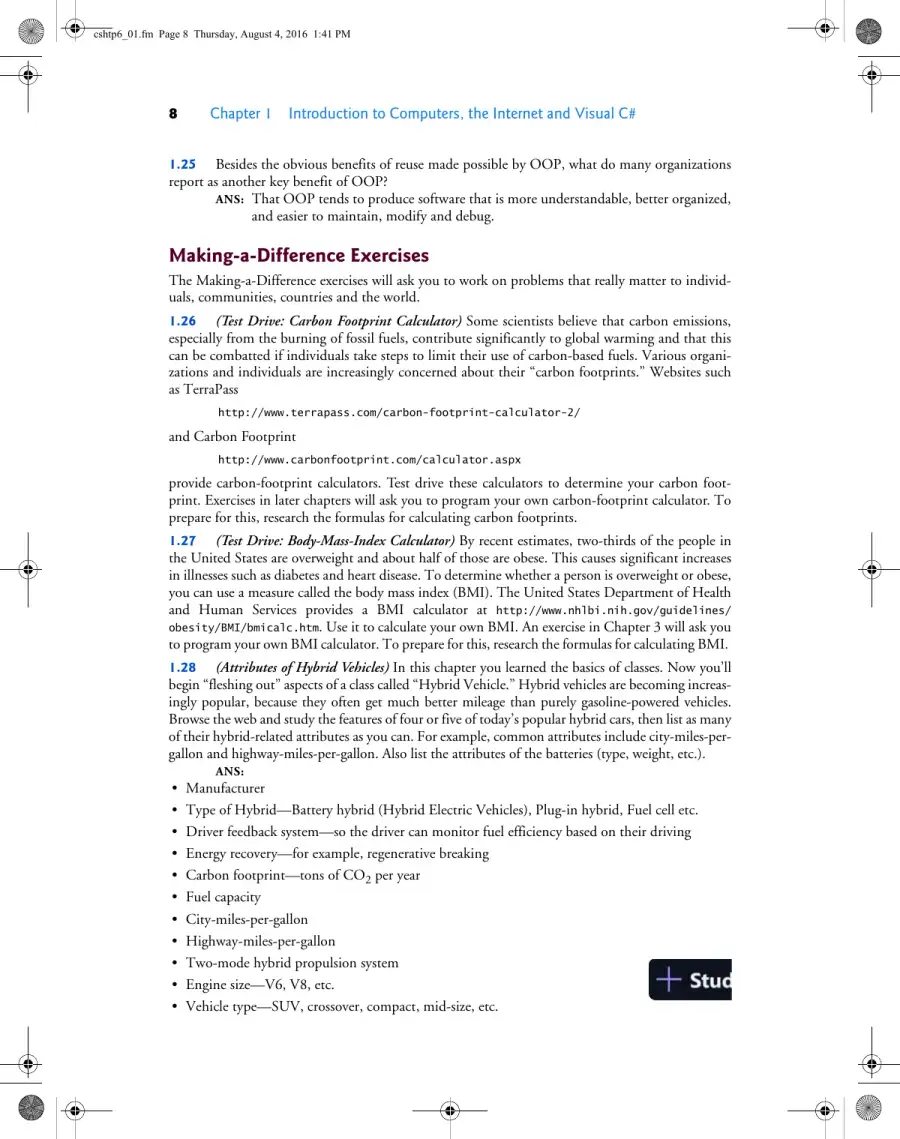 Solution Manual for Visual C# How to Program, 6th Edition, page 9