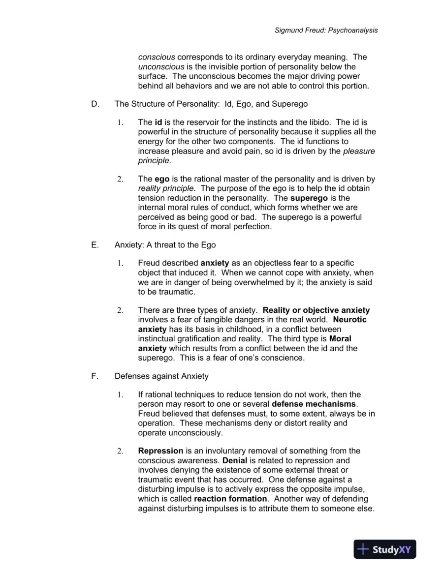 Theories Of Personality, Australian Edition Class Notes, page 10