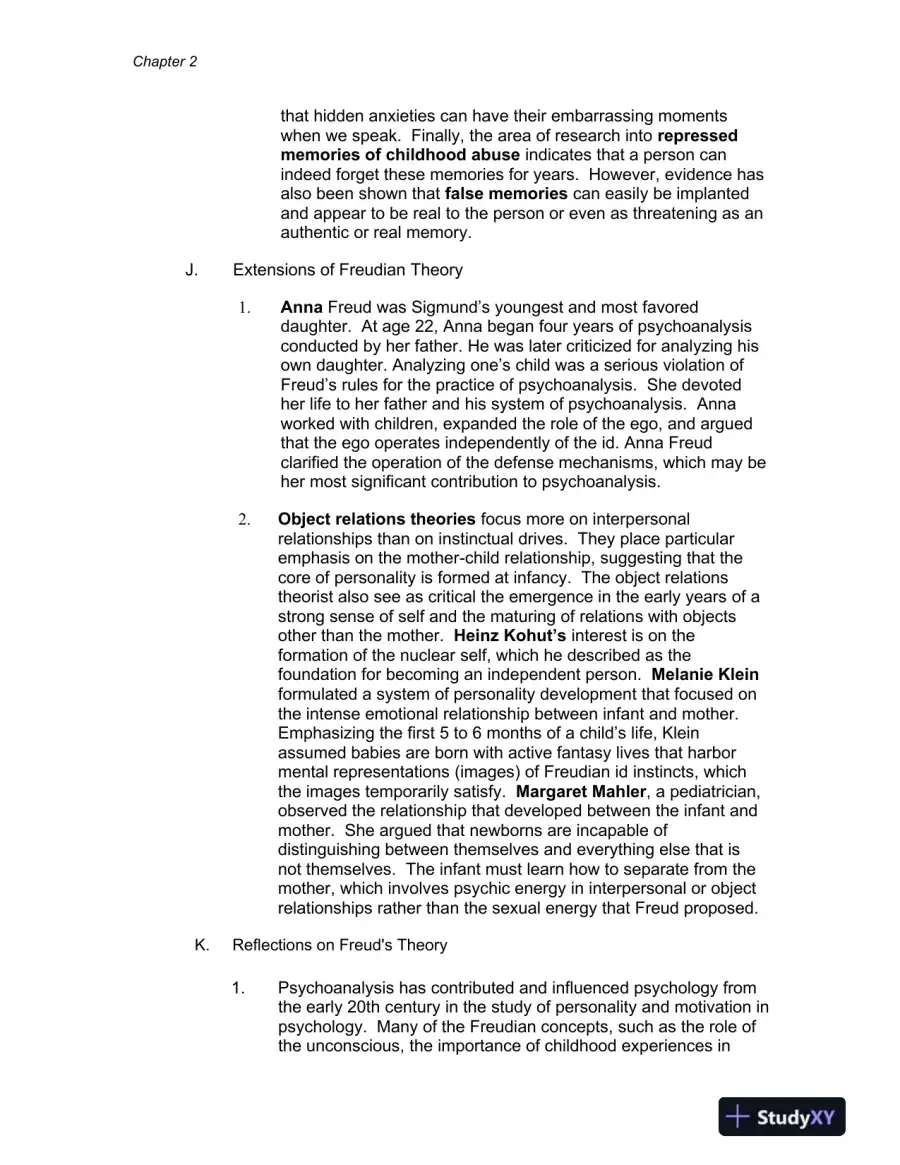 Theories Of Personality, Australian Edition Class Notes, page 13