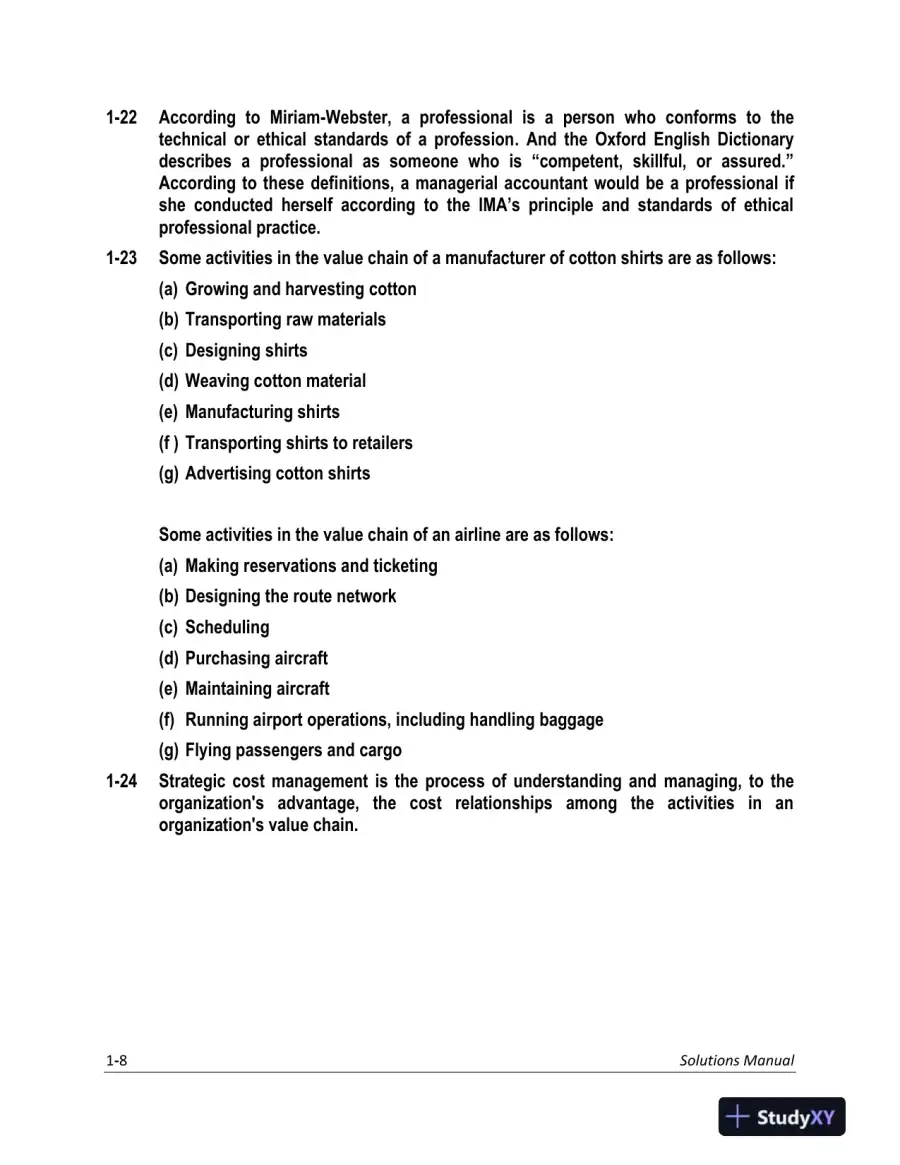 Solution Manual for Managerial Accounting: Creating Value in a Dynamic Business Environment, 12th Edition, page 9