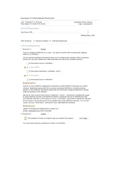 CCNA Practice Exam 5 - Page 1 preview image