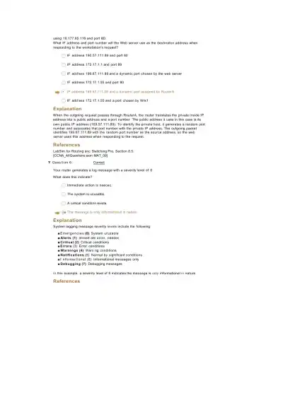 CCNA Practice Exam 5 - Page 4 preview image
