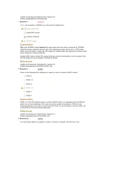 CCNA Practice Exam 5 - Page 5 preview image