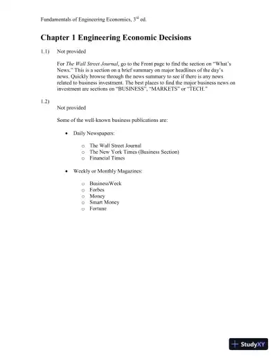 Solution Manual for An Elementary Introduction to Mathematical Finance , 3rd Edition - Page 1 preview image