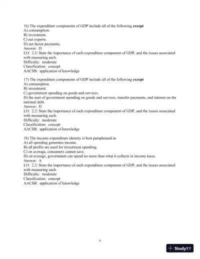 Test Bank for Macroeconomics, 6th Edition - Page 26 preview image