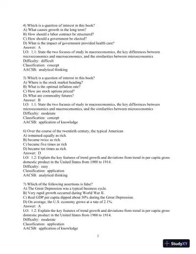 Test Bank for Macroeconomics, 6th Edition - Page 3 preview image