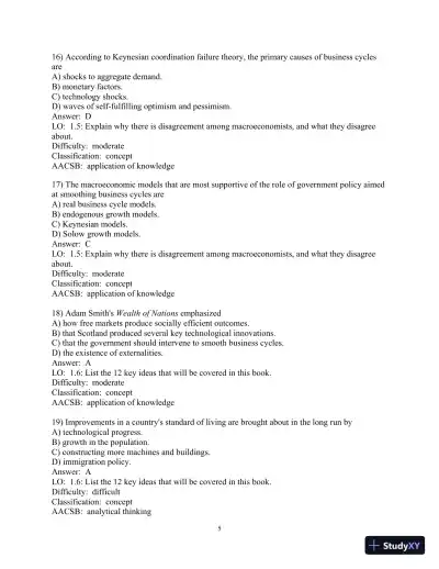 Test Bank for Macroeconomics, 6th Edition - Page 6 preview image