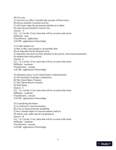 Test Bank for Macroeconomics, 6th Edition - Page 7 preview image
