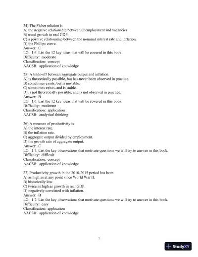 Test Bank for Macroeconomics, 6th Edition - Page 8 preview image