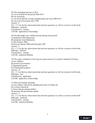 Test Bank for Macroeconomics, 6th Edition - Page 9 preview image