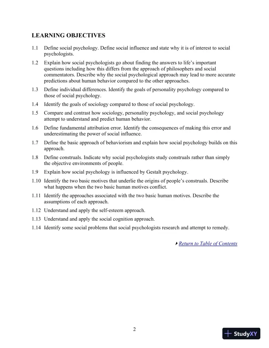 Test Bank For Social Psychology, 8th Edition, page 12