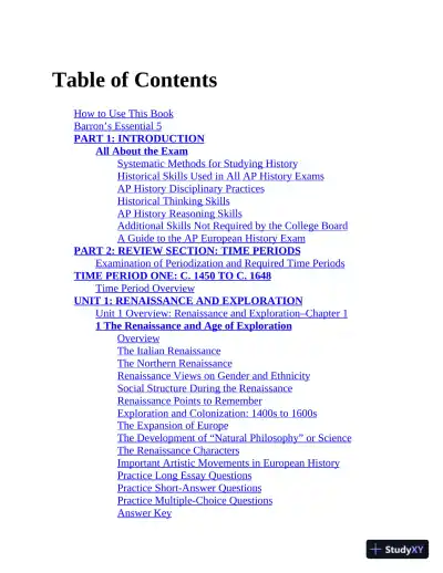 AP European History Premium: With 5 Practice Tests (2022) - Page 10 preview image