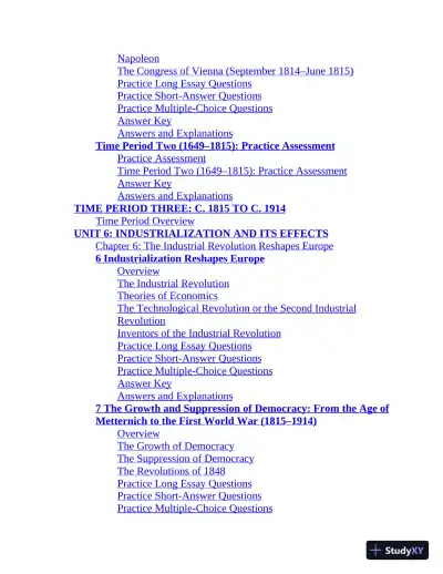 AP European History Premium: With 5 Practice Tests (2022) - Page 13 preview image