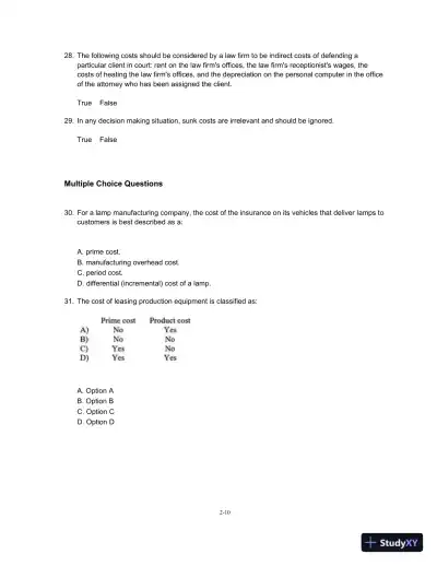 Test Bank For Managerial Accounting For Managers, 3rd Edition - Page 11 preview image