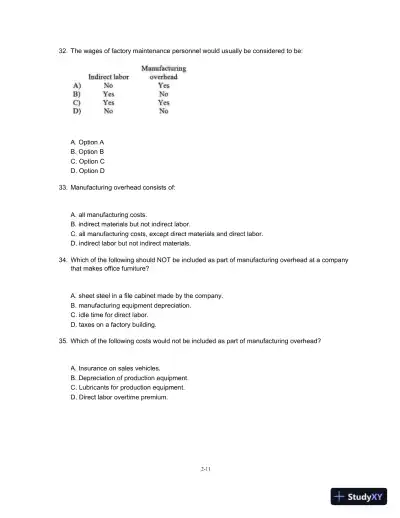 Test Bank For Managerial Accounting For Managers, 3rd Edition - Page 12 preview image