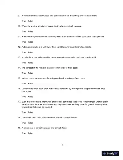 Test Bank For Managerial Accounting For Managers, 3rd Edition - Page 9 preview image