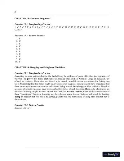 Solution Manual for Harris Reference Guide for Writers, 10th Edition - Page 7 preview image