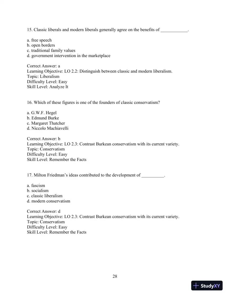 Test Bank for Political Science: An Introduction, 14th Edition, page 31