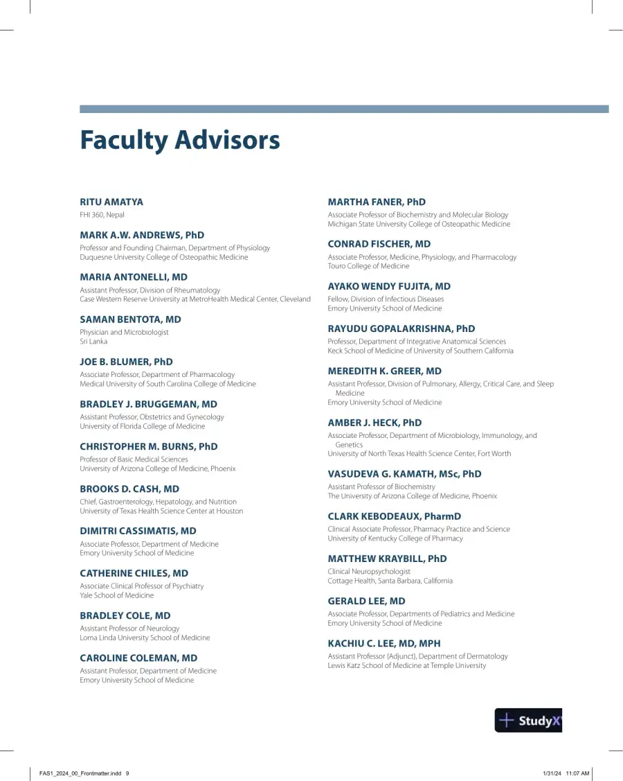 First Aid for the USMLE Step 1 2024: A Student-to-Student Guide (2024), page 10