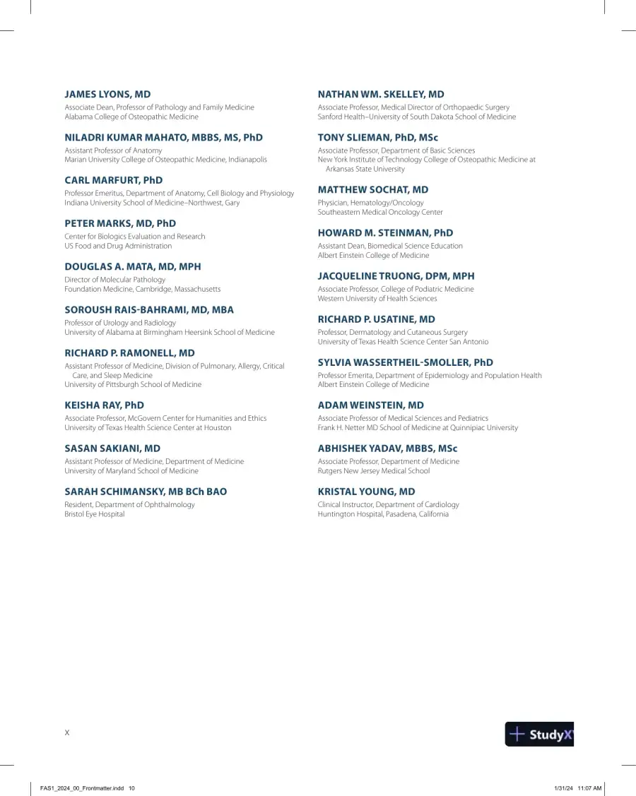 First Aid for the USMLE Step 1 2024: A Student-to-Student Guide (2024), page 11