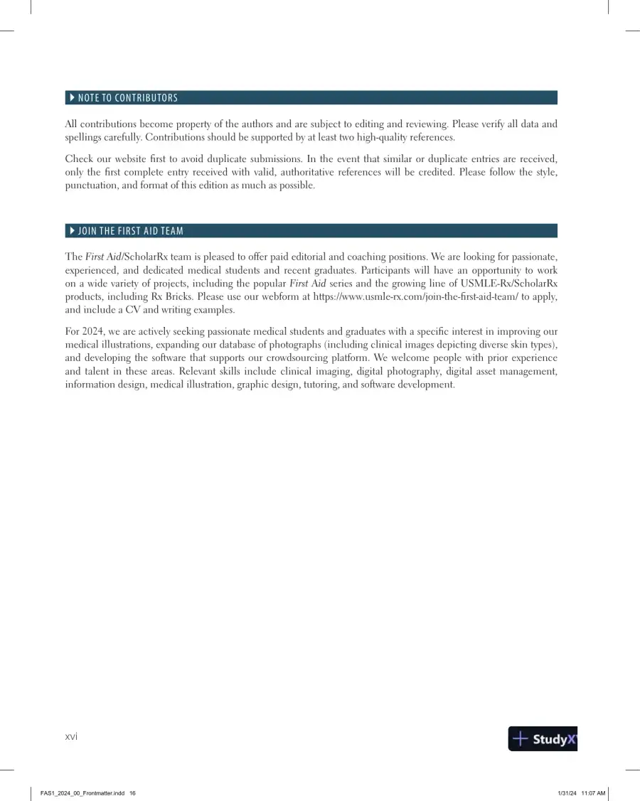 First Aid for the USMLE Step 1 2024: A Student-to-Student Guide (2024), page 16