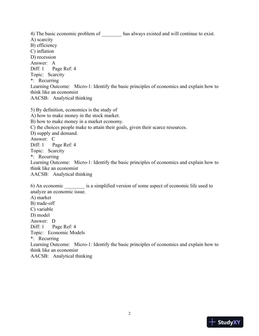 Test Bank for Essentials of Economics, 7th Edition, page 3