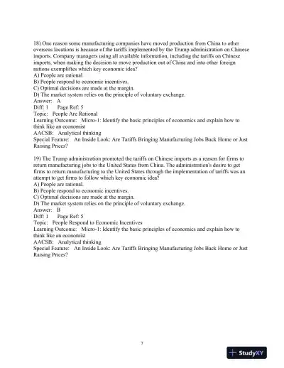 Test Bank for Essentials of Economics, 7th Edition - Page 8 preview image