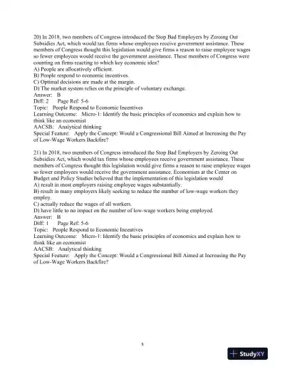 Test Bank for Essentials of Economics, 7th Edition - Page 9 preview image