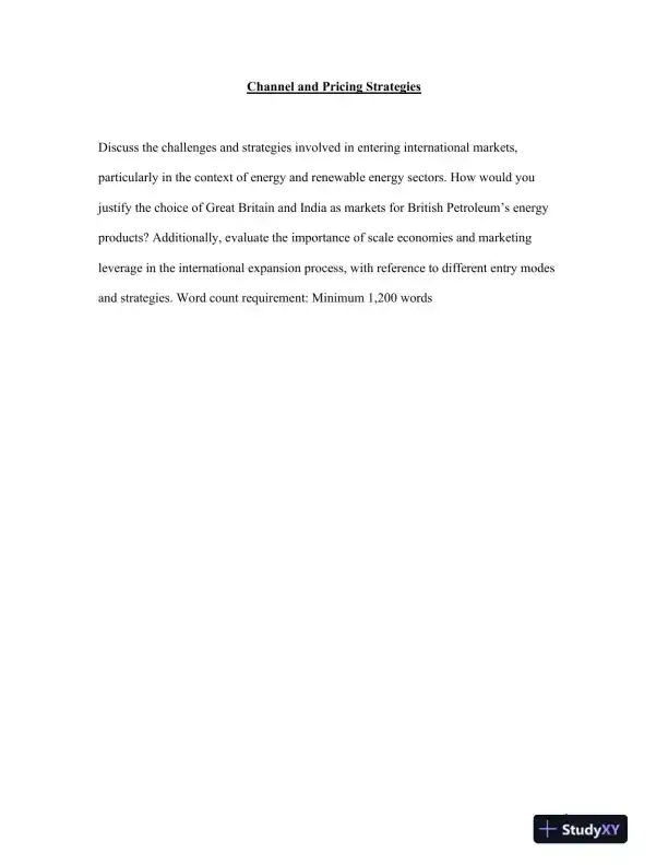 Channel and Pricing Strategies - Page 1 preview image