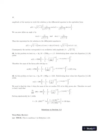 Solution Manual for Differential Equations and Linear Algebra, 4th Edition - Page 13 preview image