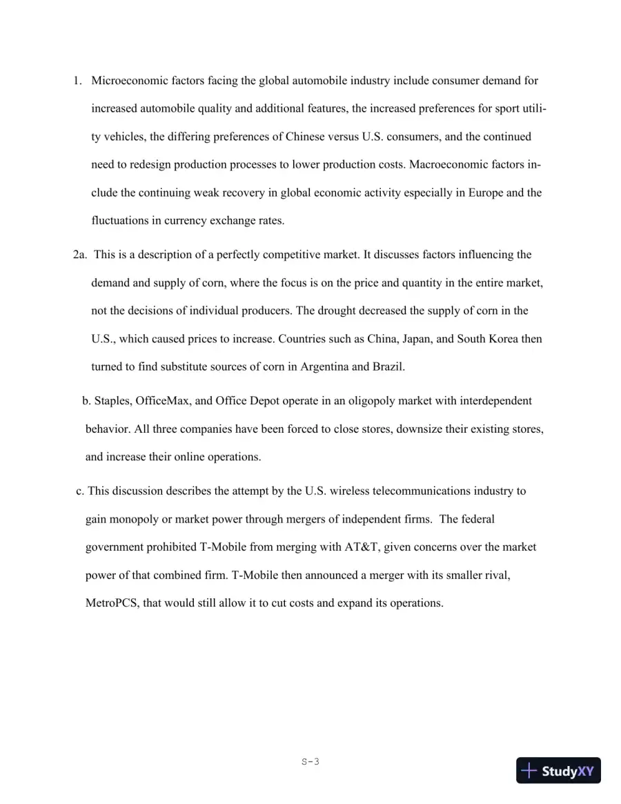 Solution Manual for Economics for Managers, 3rd Edition, page 4