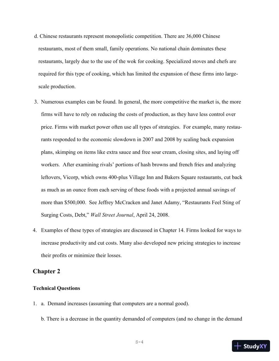 Solution Manual for Economics for Managers, 3rd Edition, page 5
